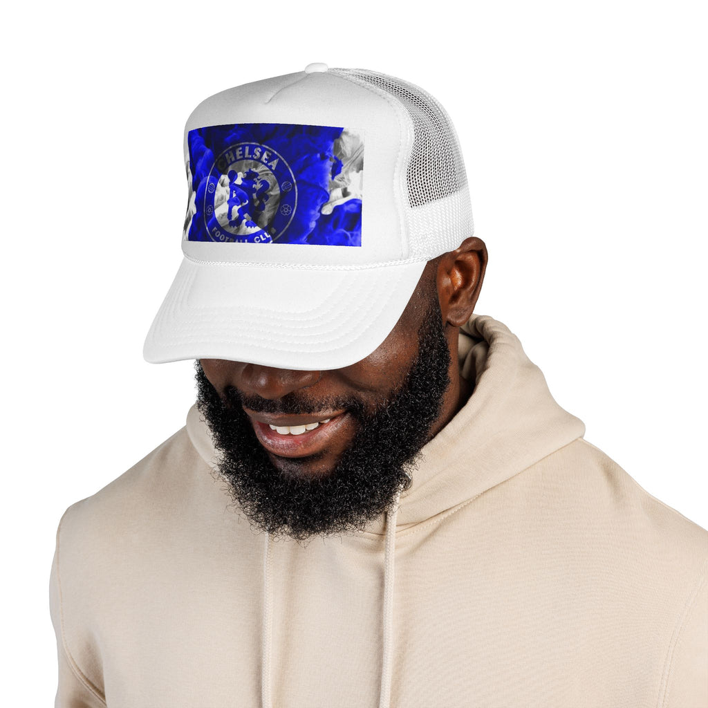 Chelsea FC Blue Smoke Trucker Cap - Football Fan Mesh Hat