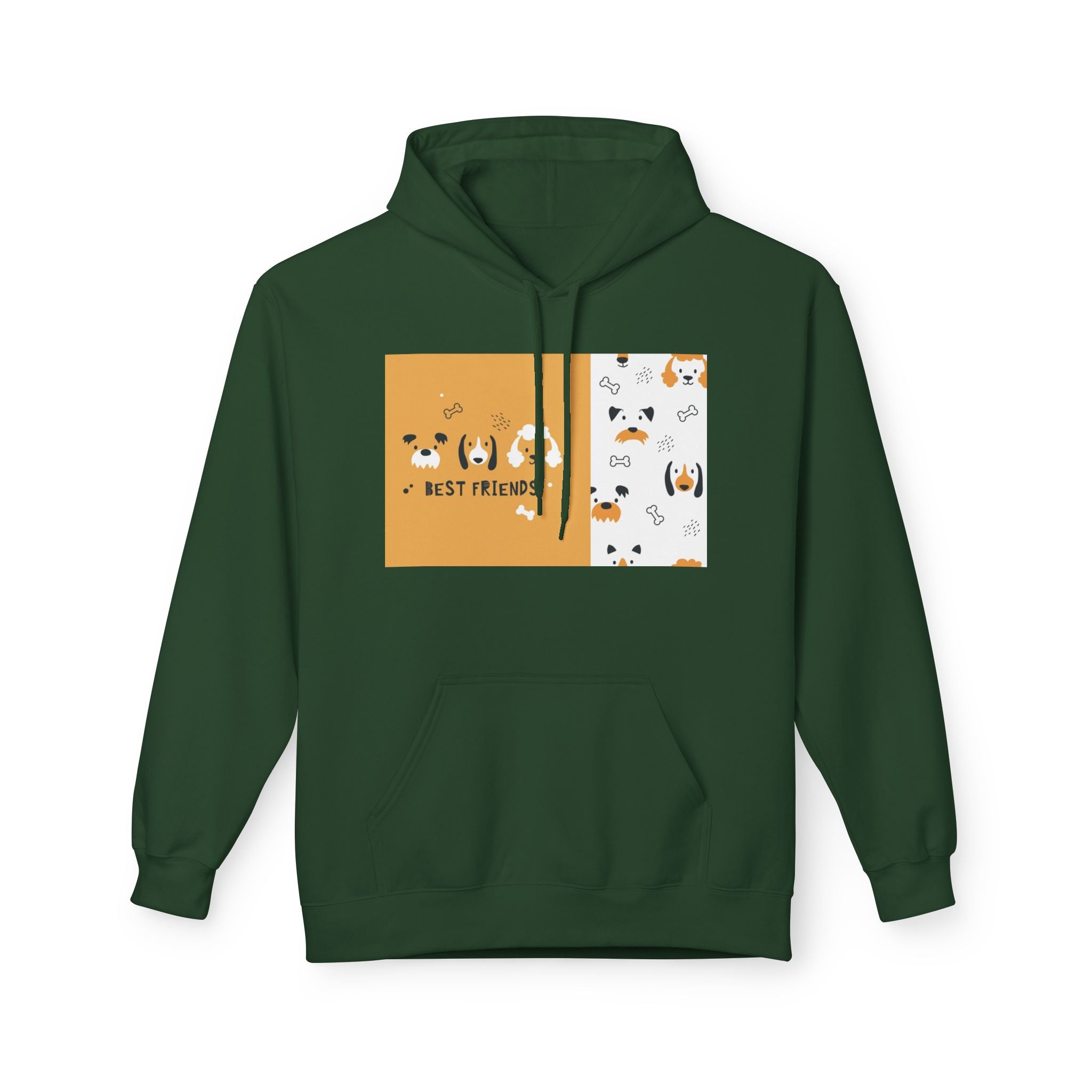 Dog Best Friends Hoodie — Cute Paw Print Puppy Graphic Sweatshirt