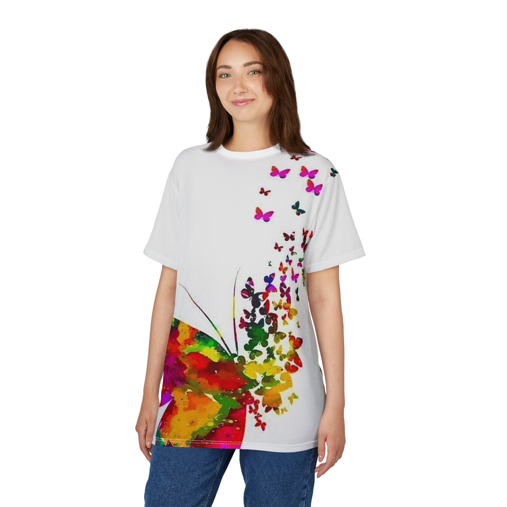 Butterfly Watercolor Tee — Colorful Butterfly Swarm All-Over Print Shirt