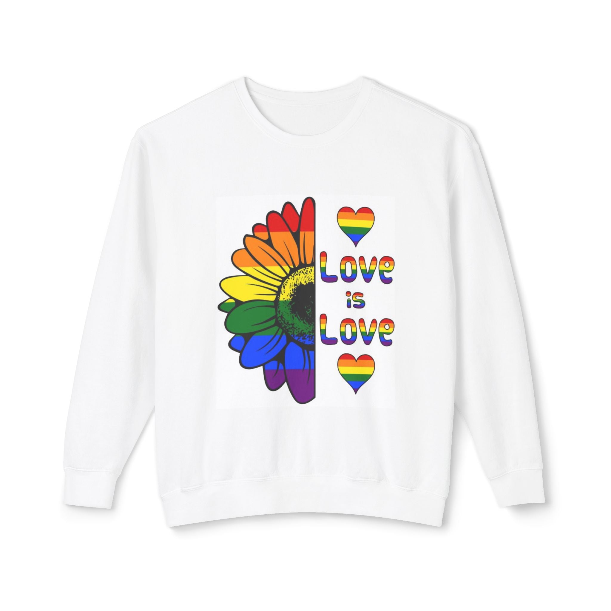 Pride Love Is Love Sweatshirt — Rainbow Daisy & Minnie ‘Love Wins’ Crewneck